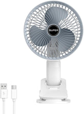 Rechargeable Clip Desk Fan ❄️ | 3-Speed USB Fan | 360° Rotation | Strong Airflow & Quiet Cooling | Home, Office & Travel