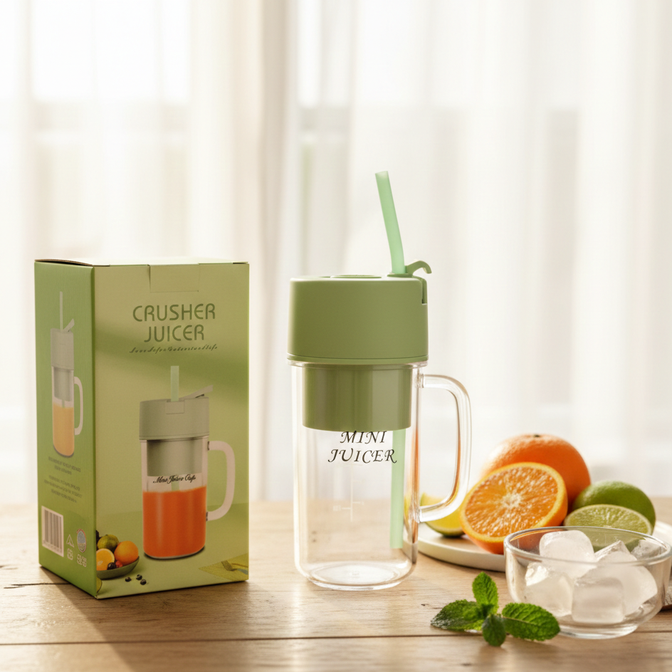 Portable Blender & Smoothie Maker 🧃 | USB Rechargeable Juicer Bottle | Built-in Straw