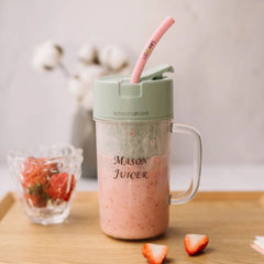 Portable Blender & Smoothie Maker 🧃 | USB Rechargeable Juicer Bottle | Built-in Straw