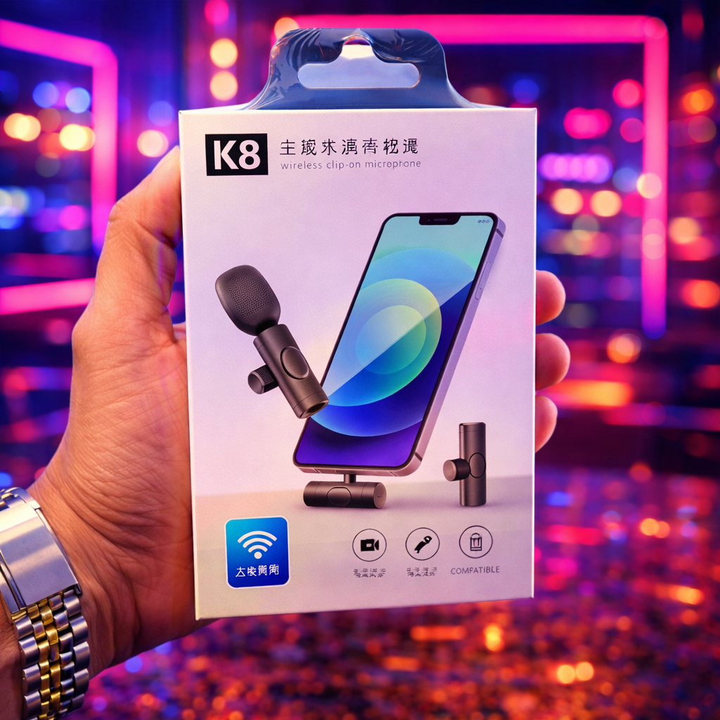 Wireless Collar Microphone 🎤 | Type-C Android Mic | Noise Reduction | Vlogging, YouTube & Podcast