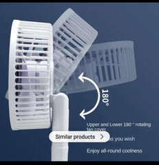 Rechargeable Clip Desk Fan ❄️ | 3-Speed USB Fan | 360° Rotation | Strong Airflow & Quiet Cooling | Home, Office & Travel
